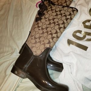 Coach rain boots